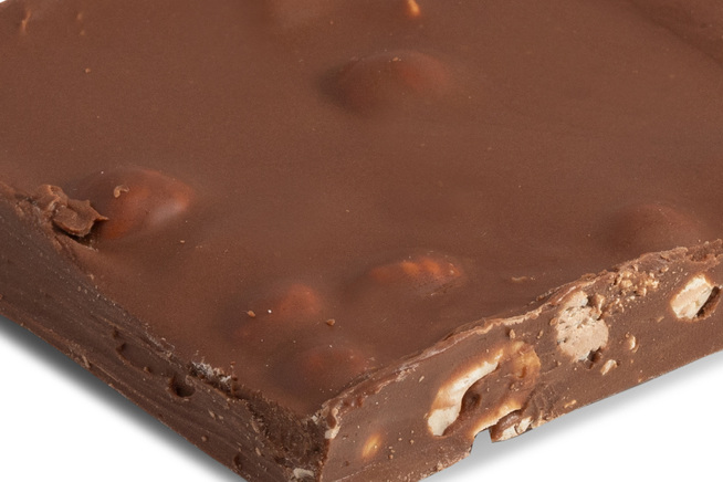 Handmade milk chocolate bars with hazelnuts 1kg