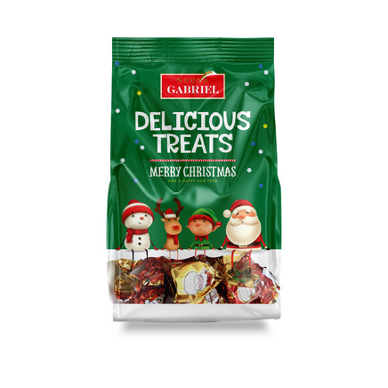 Bag with X-Mas compound chocolates singw & double twist 150g