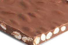 Handmade milk chocolate bars with almonds 1kg