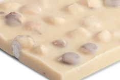 Handmade white chocolate bar with hazelnuts 1kg