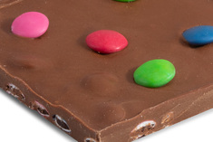 Handmade milk chocolate bars with smarties 1kg