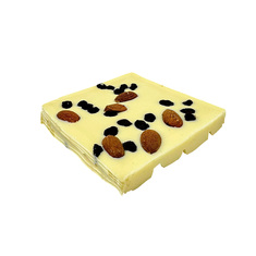 Handmade white chocolate with almonds & raisins 90g