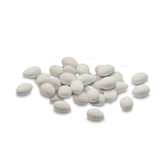White mat dragees with almond Νο2 5kg