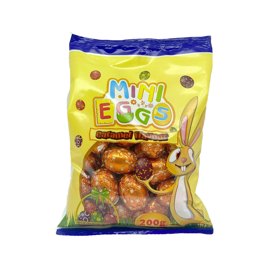 Σακούλα με Πασχαλινό αυγουλάκι απομίμησης σοκολάτας με γέμιση καραμέλα 200g