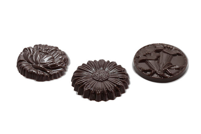 Dark chocolate flower shaped 2,5kg