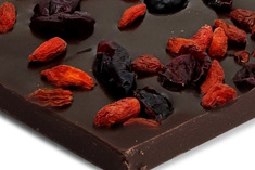 Handmade dark chocolate bars with goji Berries & cranberries 1kg