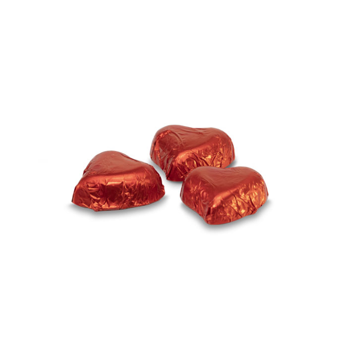 Milk chocolate treat heart shaped red 2,5kg