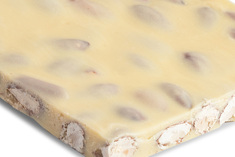 Handmade white chocolate bars with almonds 1kg