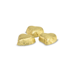 Milk chocolate treat heart shaped gold 2,5kg
